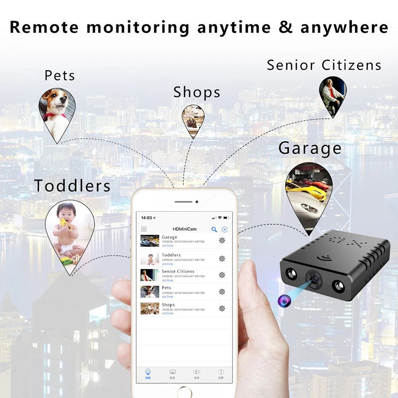 1080P XD Mini Camera WiFi Wireless Monitoring Security Protection Remote Monitor Camcorders Video Surveillance Smart Home