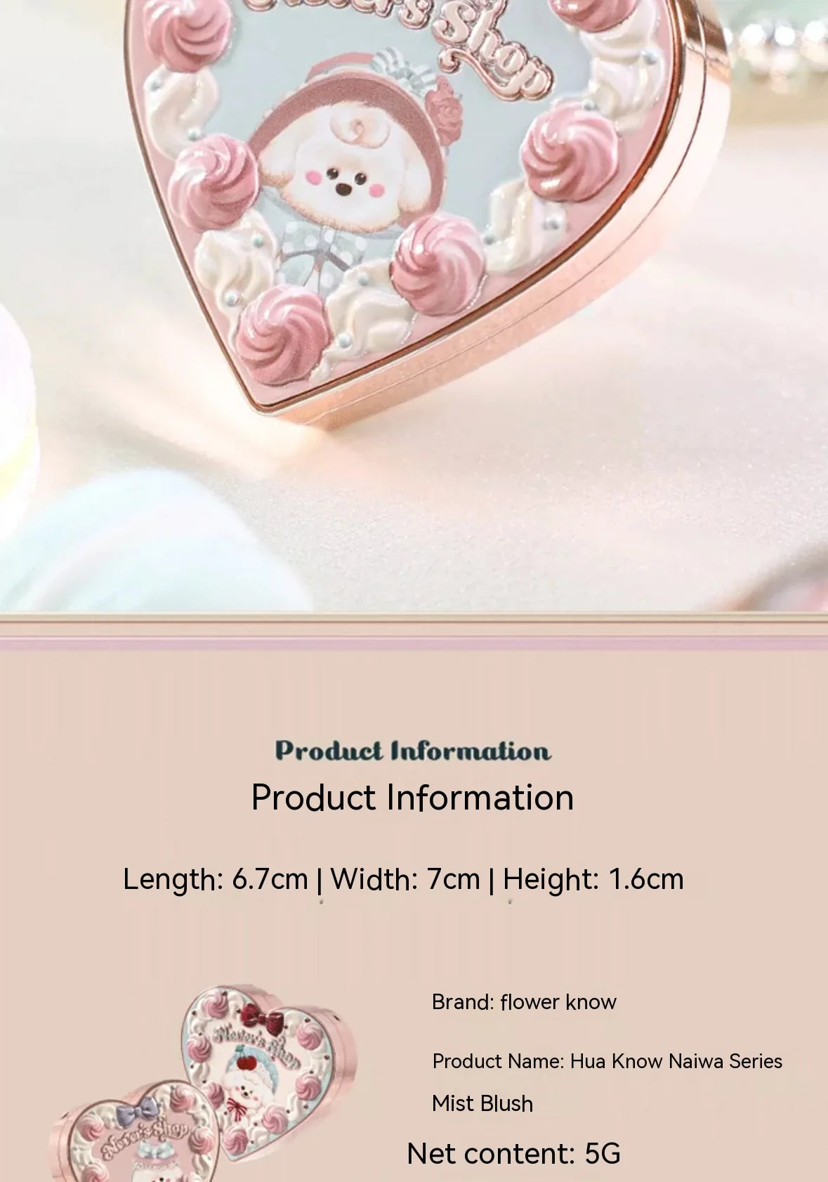 Flower Knows Powder Blusher Soft Matte Fog Cheek Blush Never Family Series   Relief Color Girl Natural Durable Naiwa Shop