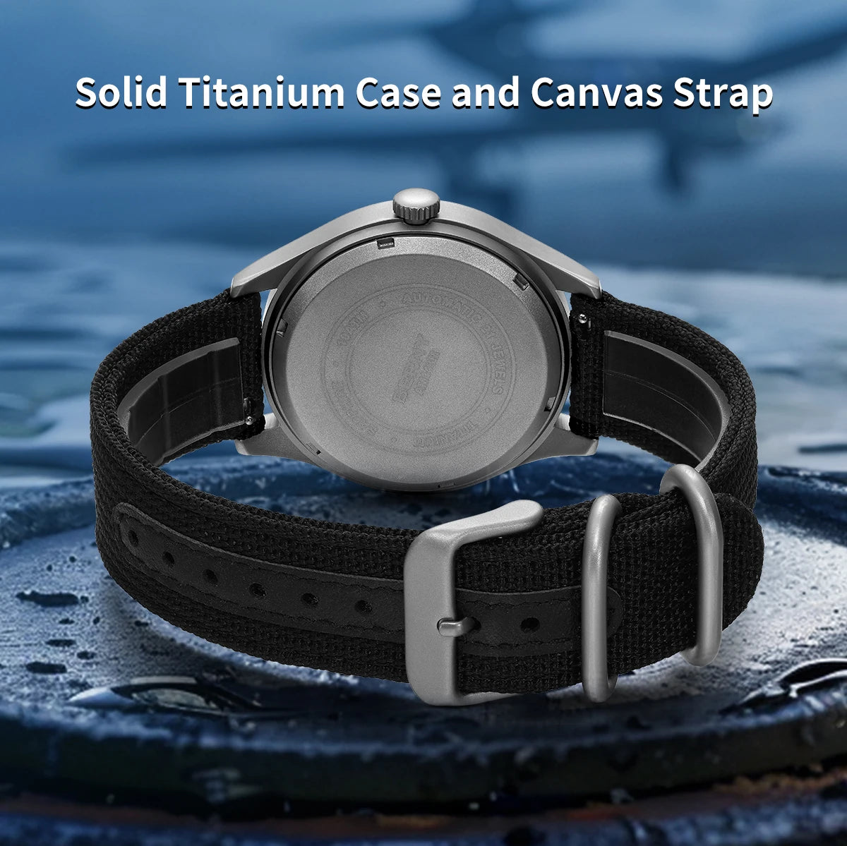 BERNY Pilot Titanium Automatic Watch for Men Sapphire AR Coated 10Bar Supper Luminous Men Wristwatch Sports Aviation Men Watches
