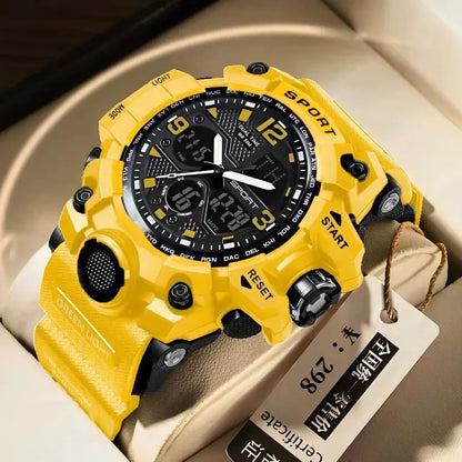 Hot shopping Teenage Men's Junior High School Student Fashion Trend Black Technology Sports Glow Men's Electronic Watch