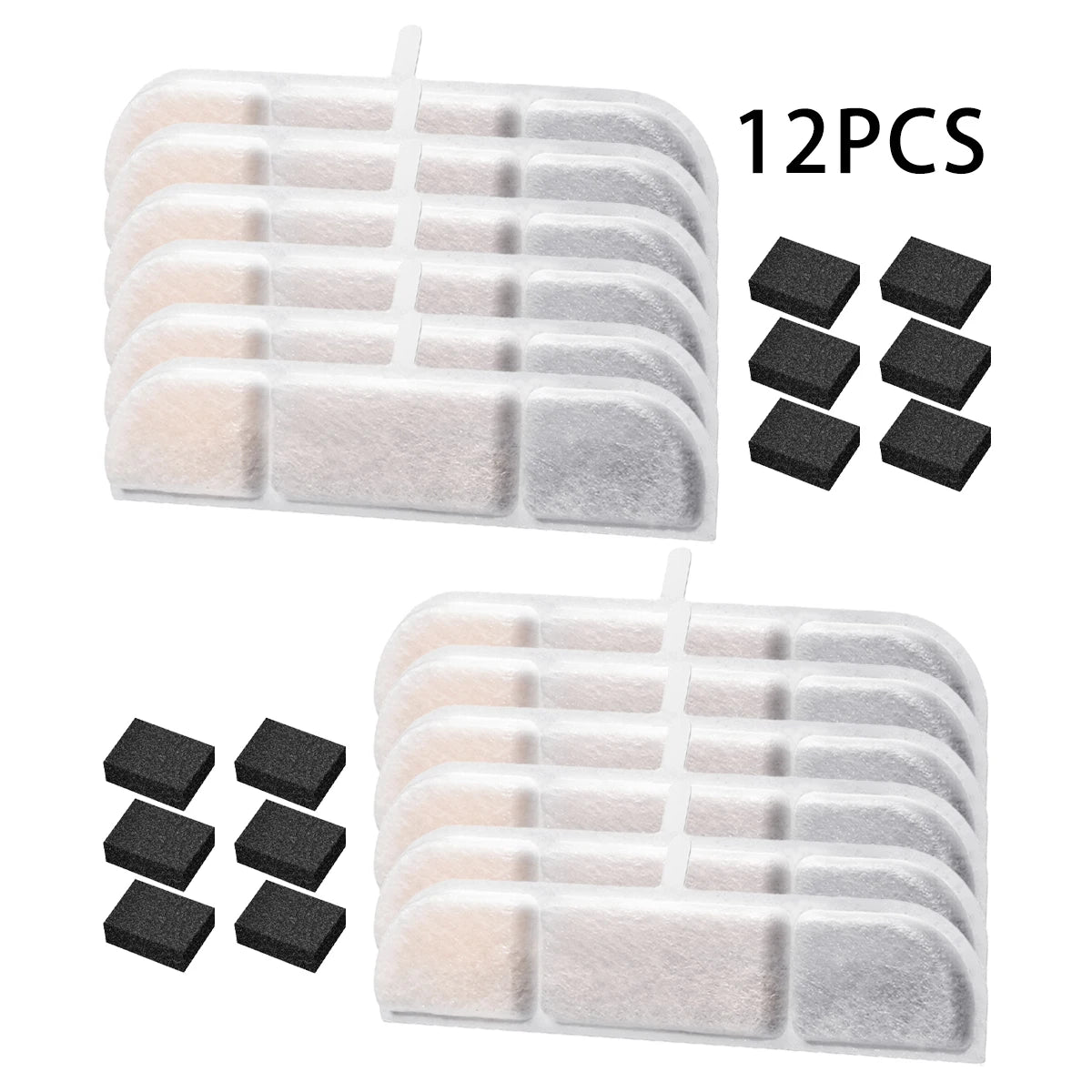 6/12/16/20/24pcs Pet Water Dispenser Filter Cat Water Fountain Filter Drinking Fountain Filter Cycle Filtering Easy To Clean