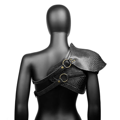 New European Medieval Steampunk Women's Armor Vest PU Leather Punk Shawl Halloween Cloak Female Makeup Dress Party Cosplay Props