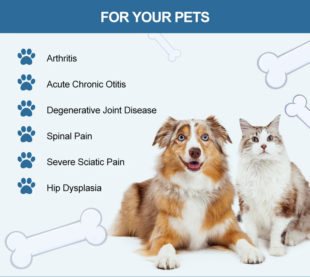 ZJKC Professional Pain Relief Physiotherapy Cold Laser Therapy Device for Pet Dog Cat Wound Injuries 650nm 808nm Home Handheld