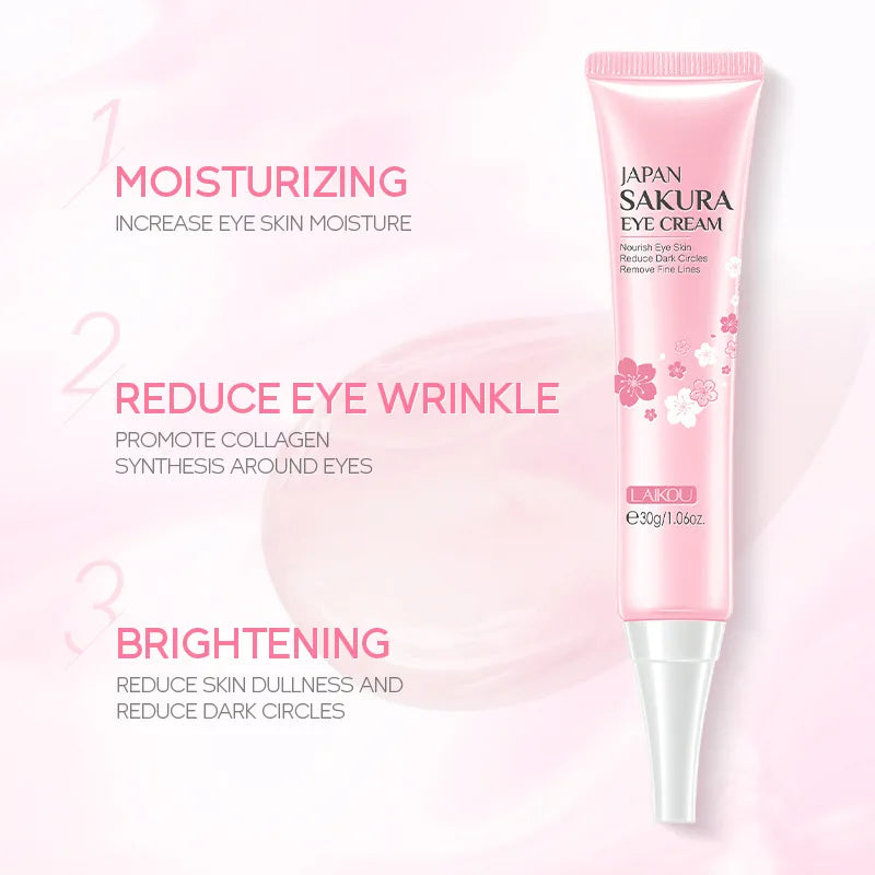 LAIKOU Sakura Eye Cream Anti Dark Circles Remove eye Bags Moisturizing Anti-aging Beauty Health Eyes Skin Care Cosmetics