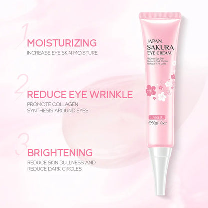LAIKOU Sakura Eye Cream Anti Dark Circles Remove eye Bags Moisturizing Anti-aging Beauty Health Eyes Skin Care Cosmetics