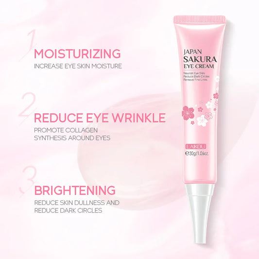LAIKOU Sakura Eye Cream Anti Dark Circles Remove eye Bags Moisturizing Anti-aging Beauty Health Eyes Skin Care Cosmetics