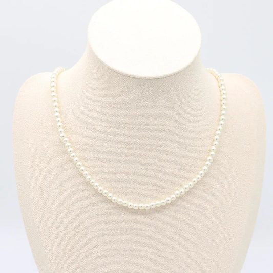 Elegant Round Imitation Pearl Necklace Fashion Women Simple Handmade Strand Bead Clavicle Chain Choker Wedding Jewelry Gift