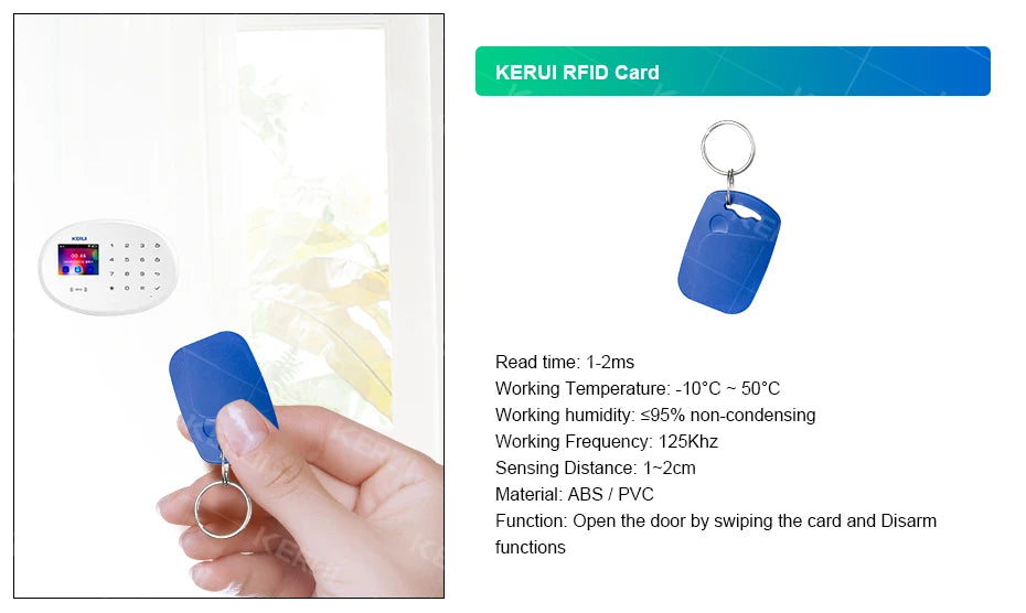KERUI W202 Home Security Alarms WIFI GSM Alarm System Kit Tuya Smart Remote Control with Motion Detector Door Sensor for House