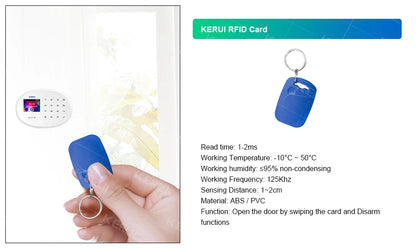 KERUI W202 Home Security Alarms WIFI GSM Alarm System Kit Tuya Smart Remote Control with Motion Detector Door Sensor for House