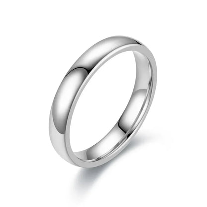 4MM Personalized Men's Custom Ring Stainless Steel Neutral  Model Promises Eternal Anniversary Gift Engraved With Your Name Date