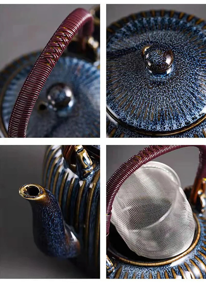 Puer Tea Pots 800ml Exquisite Chinese Ceramic Teapot Pot for Tea Cup Set Gaiwan Samovar Teapots Water Kettle Teeware Teware Mug