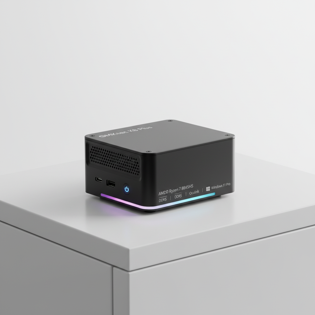 GMKtec K8 Plus Mini PC – AMD Ryzen 7 8845HS, DDR5, Oculink, Windows 11 Pro
