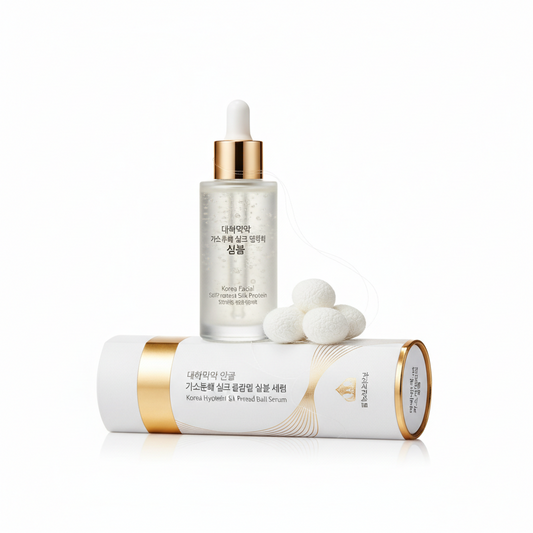Korea Facial Hydrolyzed Silk Protein Collagen Thread Ball Serum Moisturiz Hydration Lifting Firm Fine Lines Essence SkinCare