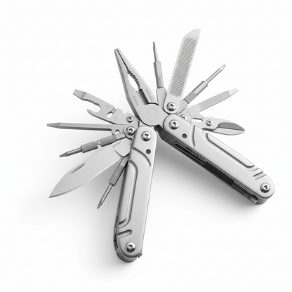 TRALOW 28-in-1 Multitool Pliers – Stainless Steel Foldable with Thread Cutter, Saw & Screwdriver for Camping Repair