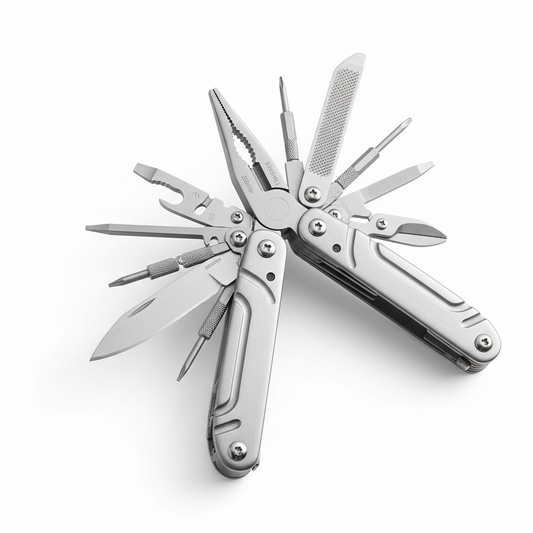 TRALOW 28-in-1 Multitool Pliers – Stainless Steel Foldable with Thread Cutter, Saw & Screwdriver for Camping Repair
