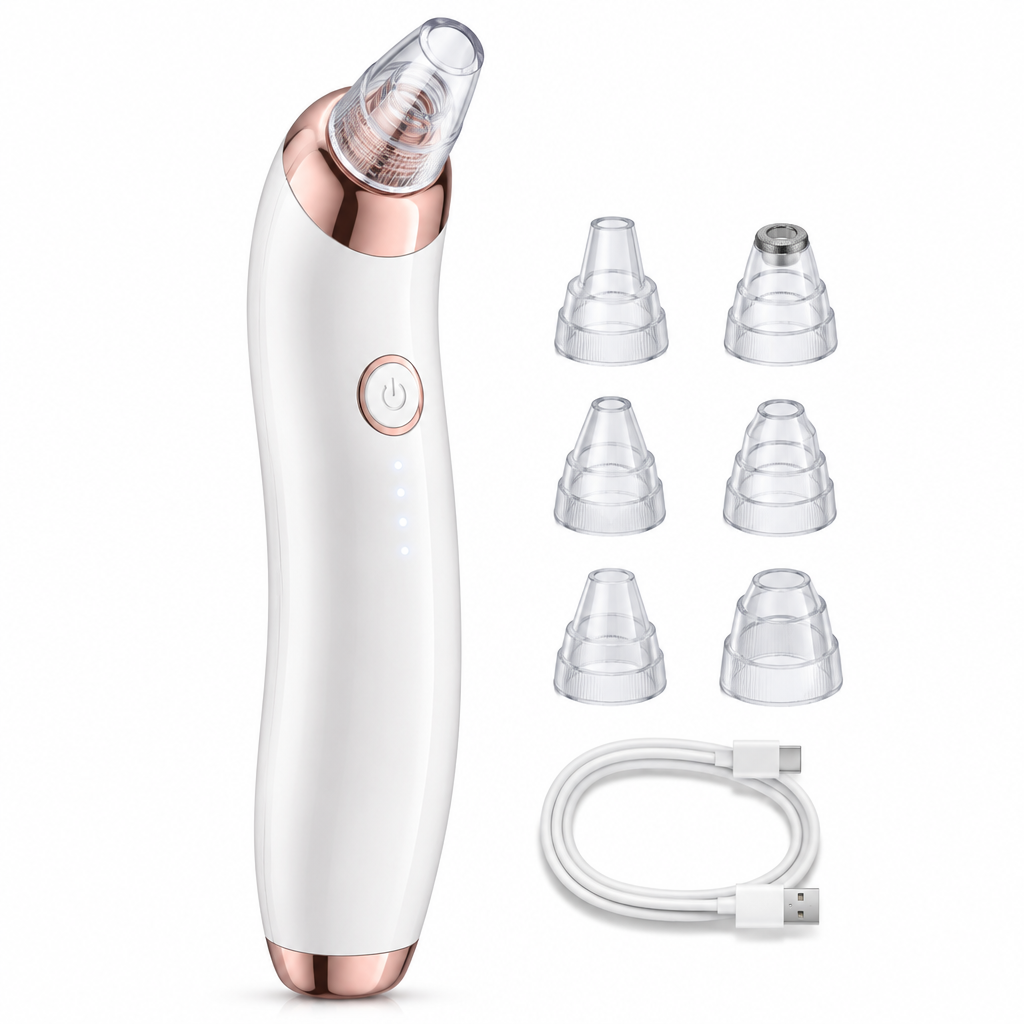 Professional Blackhead Vacuum - Rechargeable Pore Extractor for Blackheads, Oily Skin & Facial Cleansing