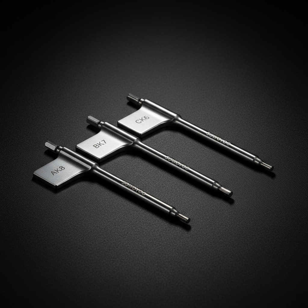 SOWOYOO 3-Piece Professional Lock Decoder Set – AK8, BK7, CK6 Flagpole Tools